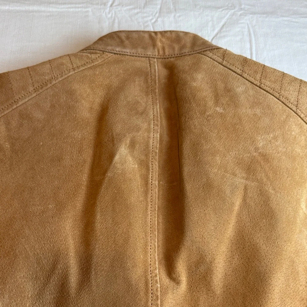 Bernardo Tan Suede Leather Jacket - Picture 8 of 16